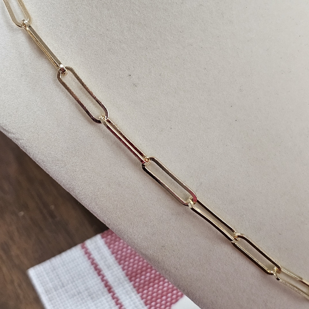 Sugarfix by Baublebar Paperclip Golden Goldtone Necklace - Picture 5 of 8